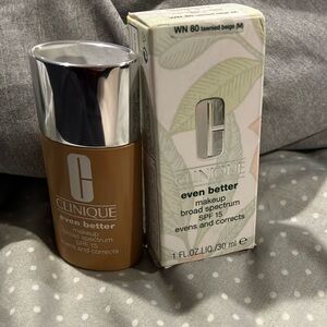 Clinique even better foundation makeup WN80 tawnied beige NEW